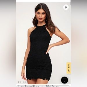 Lulus Love Poem Black Lace Mini Dress In Black Size Meduim